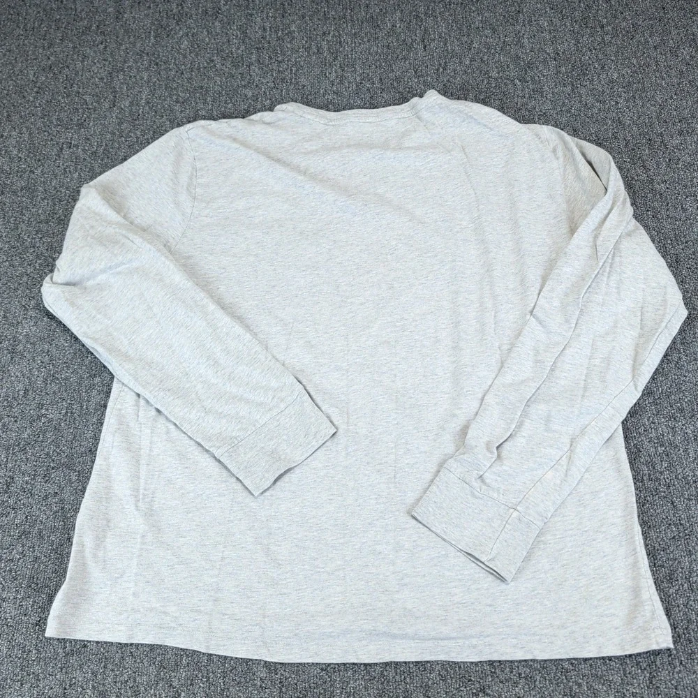 Polo Ralph Lauren Classic Preppy Long Sleeve T-Shirt Mens L Gray Cotton Tee